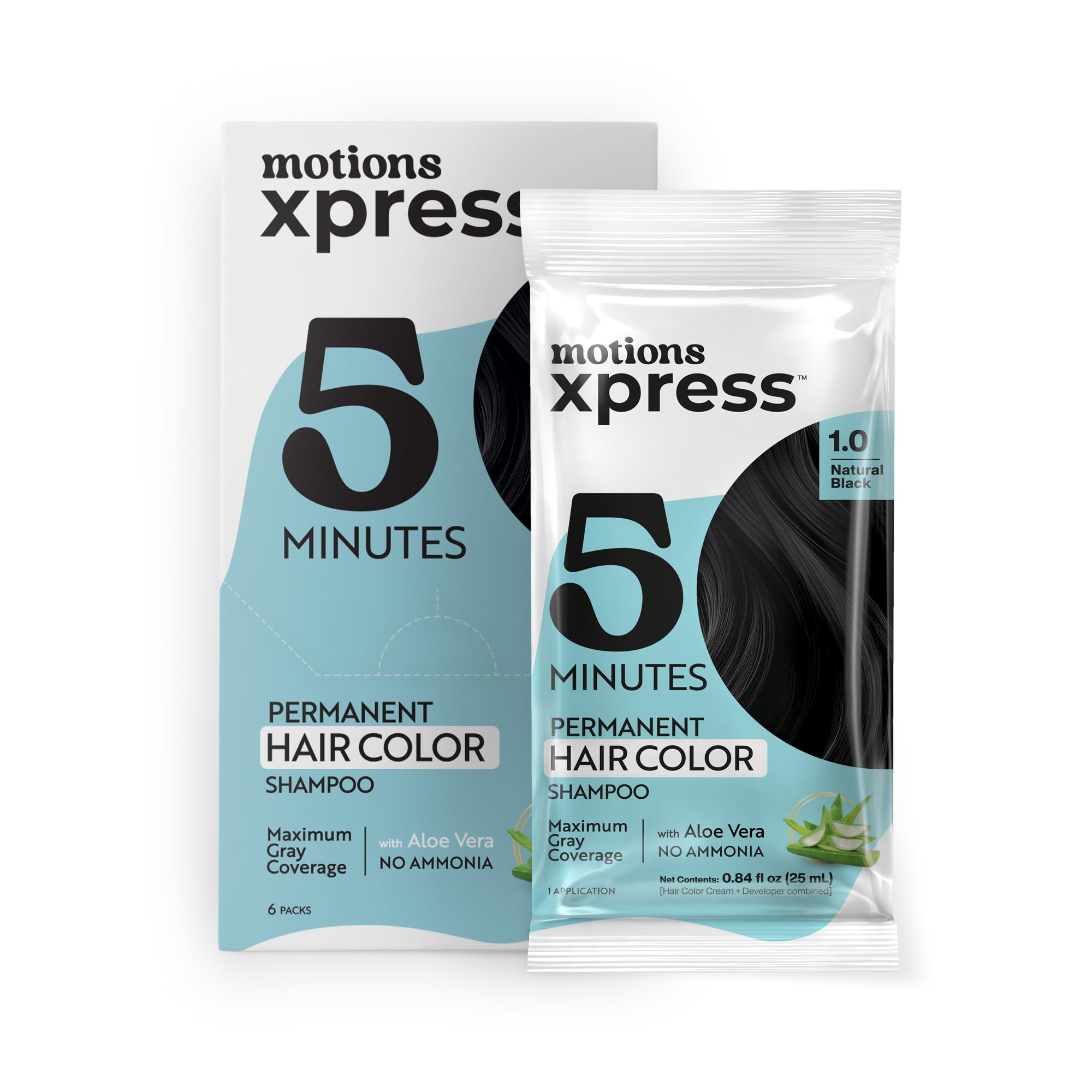 Amazon.com : Motions Xpress Permanent Hair Color Shampoo Natural